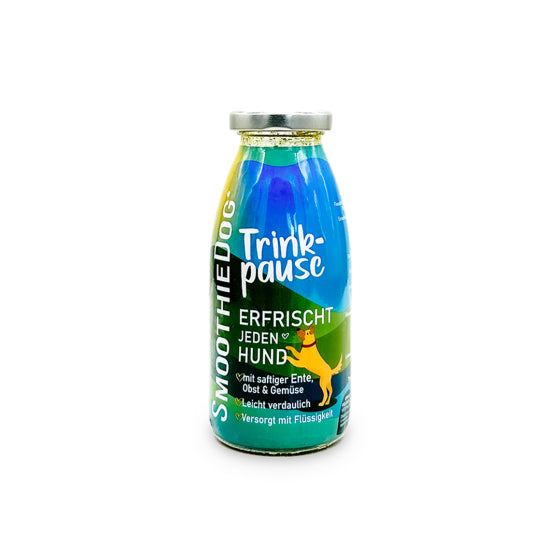 SmoothieDog® Trinkpause 250 ml Flasche für Hunde, natürliche Zutaten ohne Zucker und Getreide.