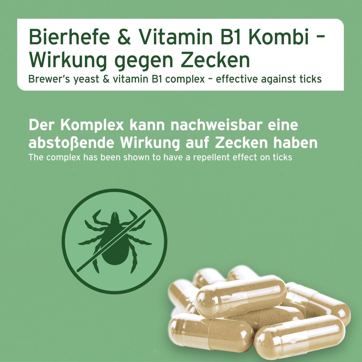 AniForte ZeckenSchild Kapseln mit Bierhefe und Vitamin B1 gegen Zecken für Hunde