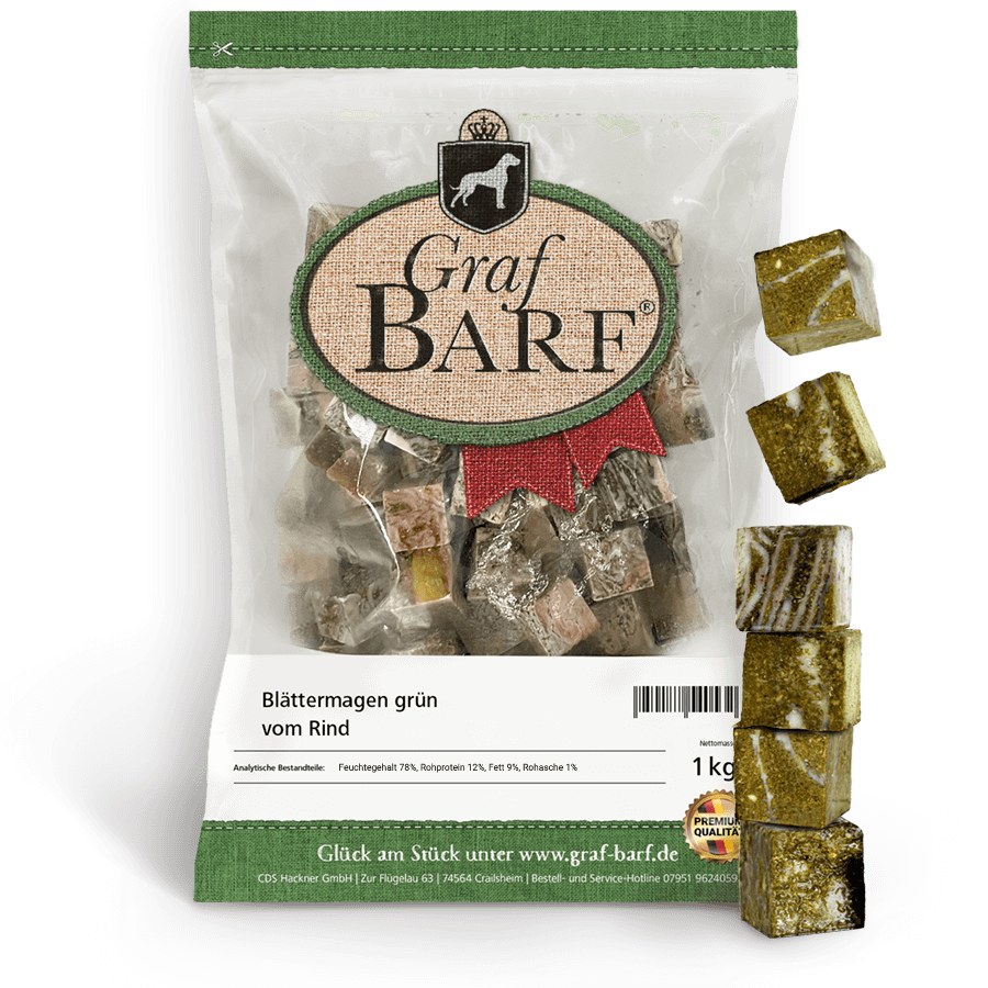 Graf Barf Blättermagen grün Rind