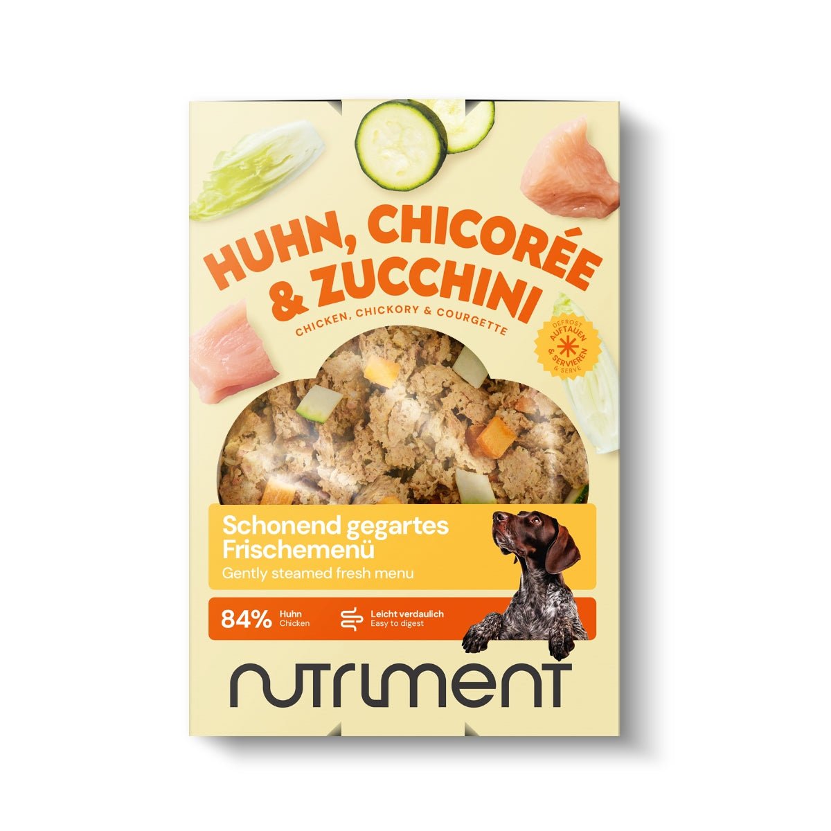 Nutriment Schonend gegartes Frischemenü Huhn, Chicorée & Zucchini
