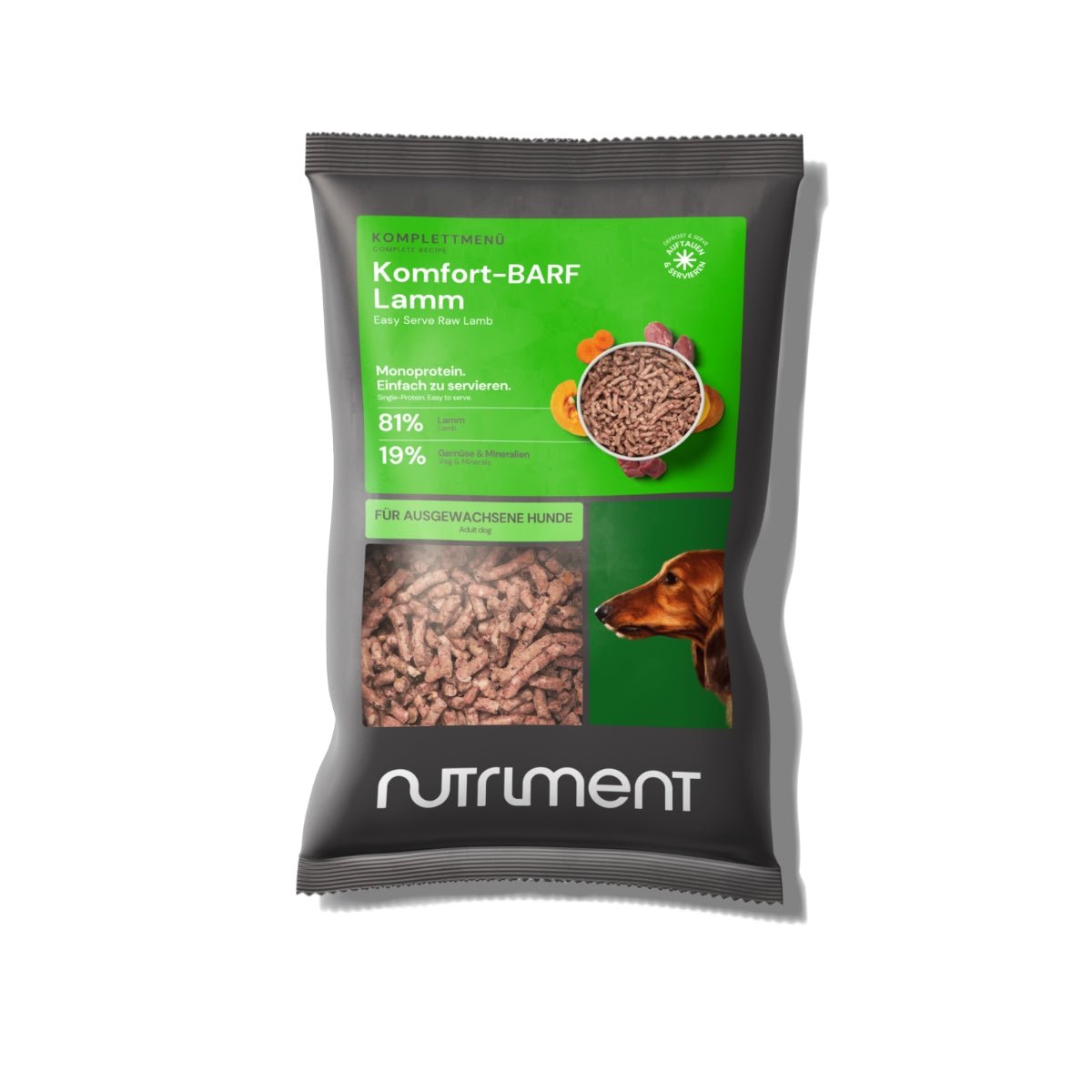 Nutriment Komfort-BARF Menü Lamm, Kürbis & Chicorée